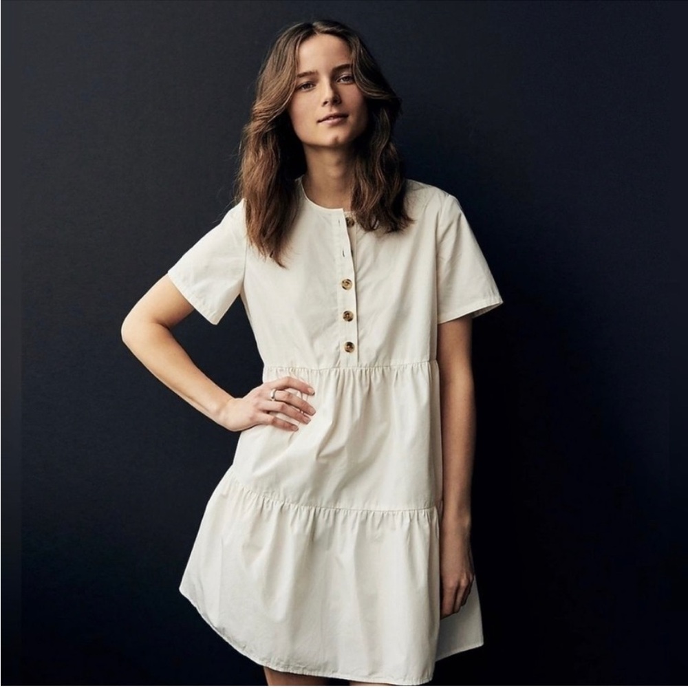 Madewell cream colored mini dress